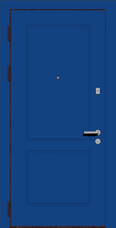Входная металлическая дверь МДФ синяя